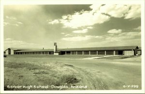 RPPC Senior High School Douglas Arizona Real Photo Postcard