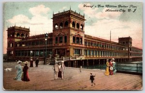 1910's Young's New Million Dollar Pier Atlantic City New Jersey Posted Postcard