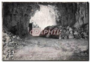 Old Postcard Underground Naours The main entrance of the & # 39interieur has ...