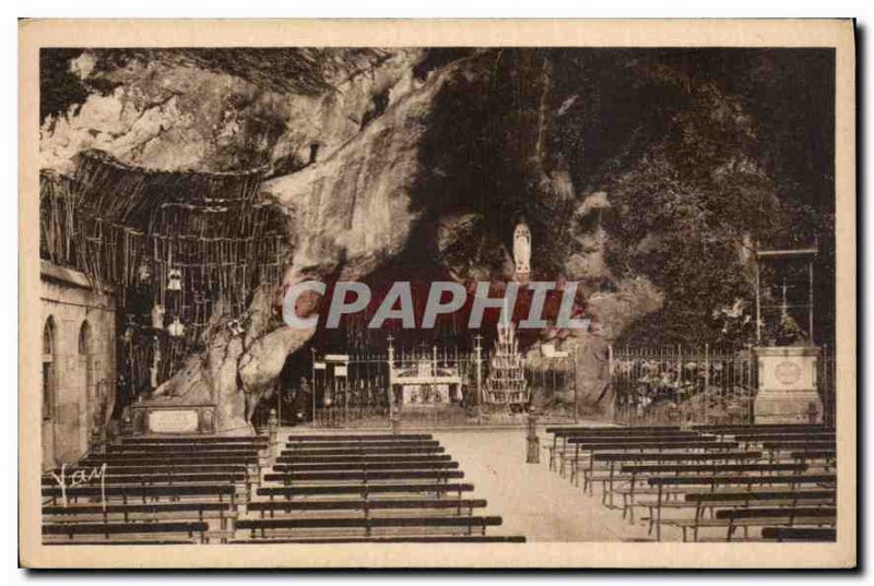 Old Postcard Lourdes Grotto Miraculous