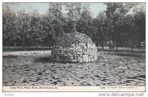 Lilly Pond, Miller Park, Bloomington, Illinois, PU-1909