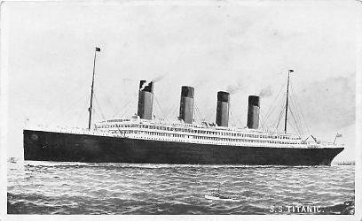 Titanic Ship Unused light crease right bottom corner, other corners have very...