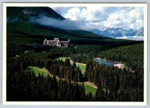 Banff Springs Hotel & Golf Course, Banff National Park AB, Aerial View Postcard