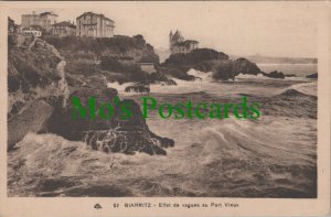 France Postcard - Biarritz - Effet De Vagues Au Port Vieux  RS29009