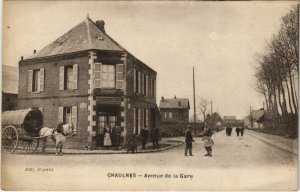 CPA CHAULNES Avenue de la Gare (19122)