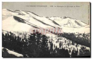 Old Postcard Auvergne Lioran Picturesque Mountains in Winter