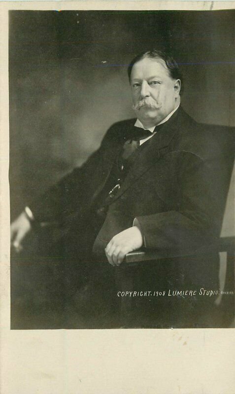 1913 President Taft Interior RPPC Photo Postcard 21-9711