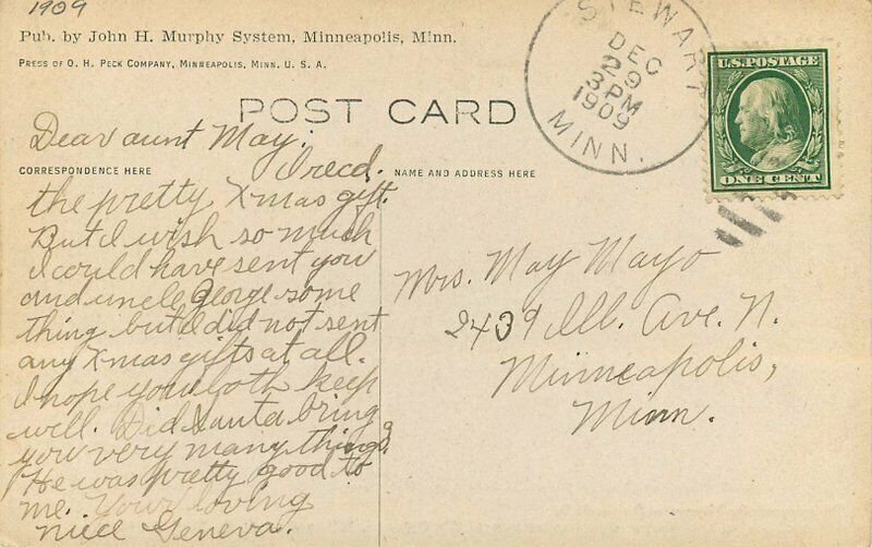 Pontis South Dakota Bridge across Missouri Murphy System 1909 Postcard 21-4967