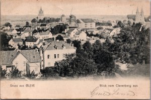 Germany Gruss Aus Cleve Blick Von Cleverberg aus Kleve Vintage Postcard C012