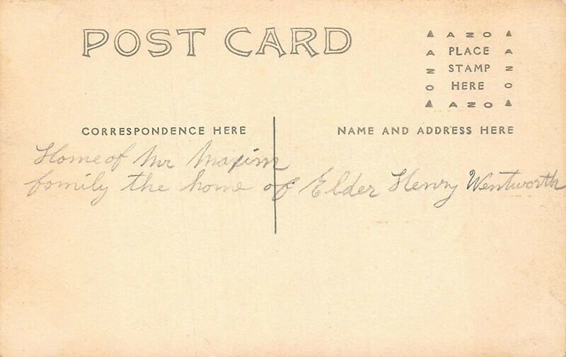 South Limington ME Home of Elder Henry Wentworth Dirt Road Real Photo Postcard