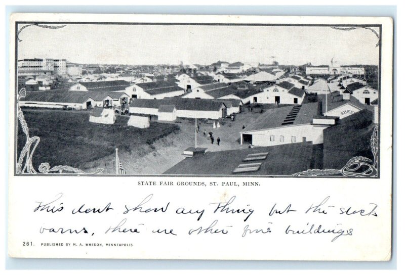 VIEW OF STATE FAIR GROUNDS ST. PAUL MINNESOTA MN POSTCARD (HE10)