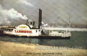 Rock Island Davenport Ferry Steam Ship Unused very light corner wear, Unused