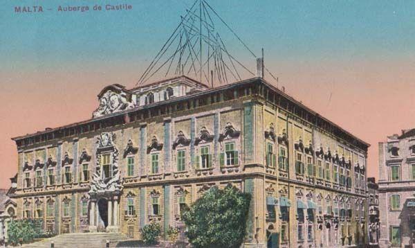 Malta Auberge De Castile Vintage Maltese Postcard