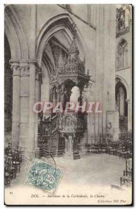 Old Postcard Dol Interior of the Cathedral The Pulpit
