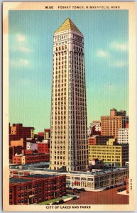 Foshey Tower Minneapolis Minnesota Skyscraper Shops & Business Offices Postcard