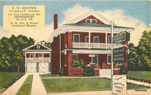 1940s Shoffner Tourist Home MIDDLESBORO KENTUCKY linen BEALS Postcard 2577