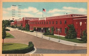 Vintage Postcard 1948 State Farm Show Building Landmark Harrisburg Pennsylvania