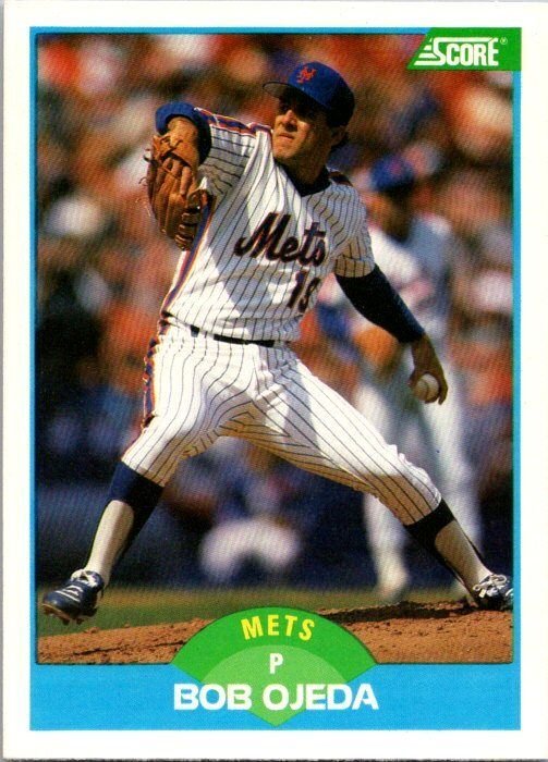 1989 Score Baseball Card Bob Ojeda New York Mets sk29824