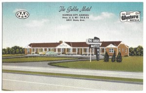 The Gables Motel, Kansas City, Kansas, Best Western, AAA, unused MWM linen