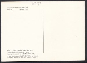 Guernsey Post Office Stamp Postcard - Moulin Huet c.1850 - WC249