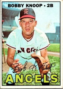 1968 Topps Baseball Card Bobby Knoop Calfornia Angels sk3530