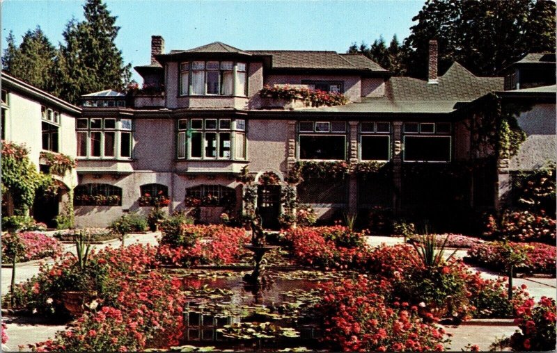 Victoria BC Canada Butchart Italian Flower Gardens Residence Postcard Unused UNP 