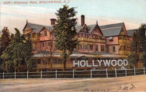 B48/ Hollywood New Jersey NJ Postcard 1907 Hollywood Hotel Sign