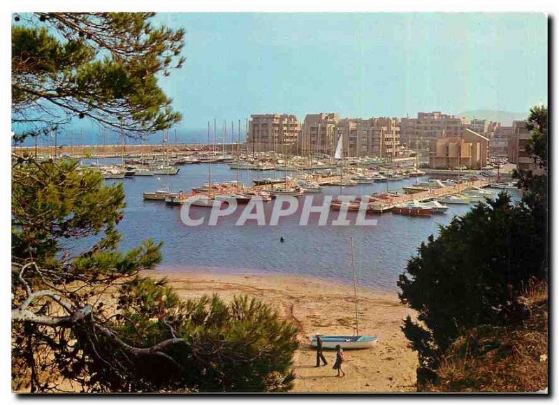 Modern Postcard The French Riviera Var La Faviere Harbor View of Bormes and t...