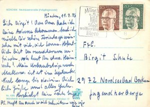 Postcard Germany Munchen Neuhauserstrasse Pedestrian area