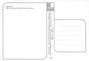 Airline Postcards Air City SE-210 Caravelle 10B3 HB-ICJ