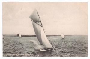 Sloop Yacht Yachting Greetings from Atlantic City NJ 1908 postcard