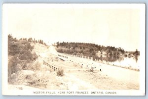 Ontario Canada Postcard Nestor Falls Near Fort Frances 1930 RPPC Photo