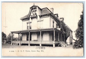Green Bay Wisconsin WI Postcard I.O.O.F. Home Exterior Scene c1905's Antique