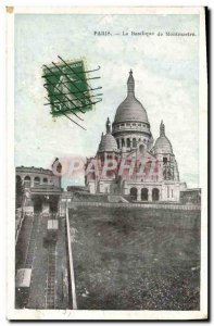 Old Postcard Paris Basilica of Montmartre