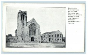 c1910 Proposed Tabernacle Lutheran Church Sunday School Philadelphia PA Postcard