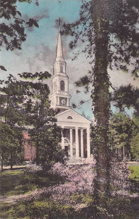 North Carolina Pinehurst The Village Chapel In Its Attractive Setting Albertype