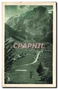 Old Postcard General view Pralognan la Vanoise Glaciers