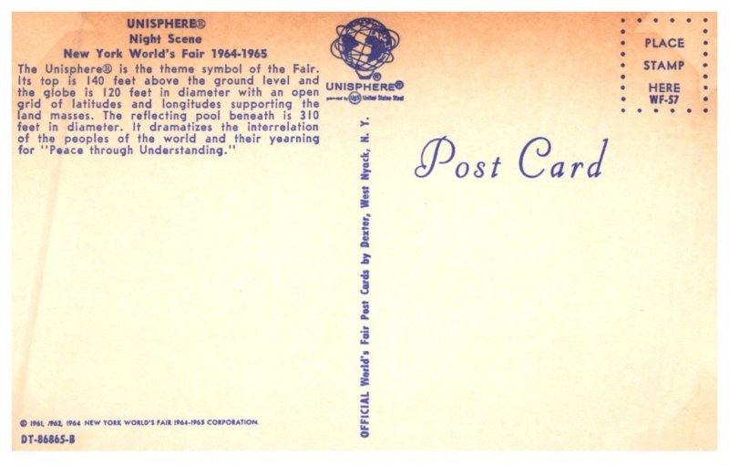 New York  Worlds Fair 1964 ,  Unisphere  night Scene