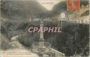 Old Postcard St Sauveur Column of the Duchess of Berry and the general view C...