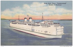 State Auto Ferry Vacationland Straits of Mackinac, Michigan, 1930-40s