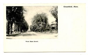 MA - Greenfield. West Main Street   (Private Mailing Card)