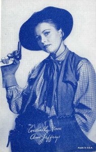 ANNE JEFFREYS Western Movie Star Cowgirl Actress ca 1940s Vintage Arcade Card