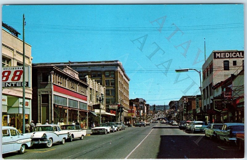 c1950s Bellingham, WA Downtown Holly Street Main Chrome Photo St P O'Malley A170