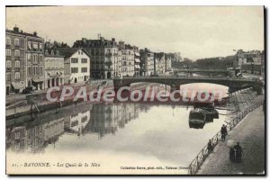 Postcard Old Bayonne Quays of Nive