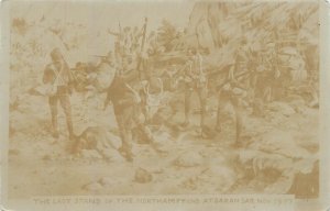 The Last Stand of the Northamptons at Saransar battle scene postcard