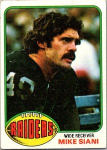 1976 Topps Football Card Mike Siani Los Angeles Raiders sk4659