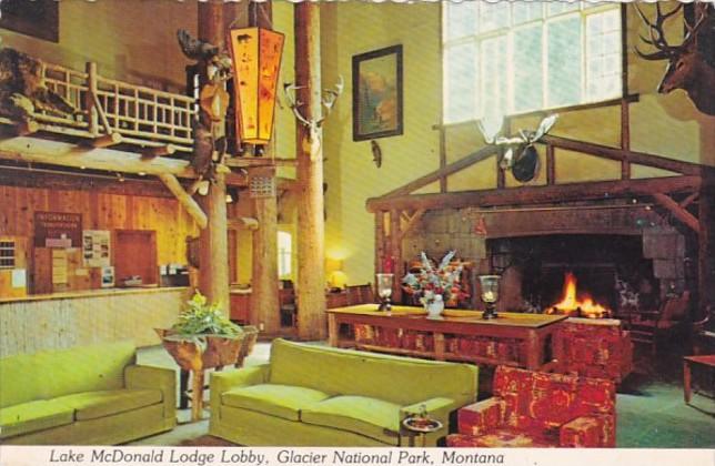 Montana Glacier National Park Lake McDonald Lodge Lobby