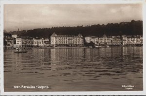 Switzerland Paradiso Lugano Vintage Postcard C196