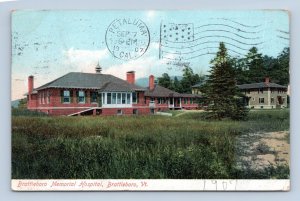 Brattleboro Memorial Hospital Brattleboro Vermont VT 1907 DB Postcard P14