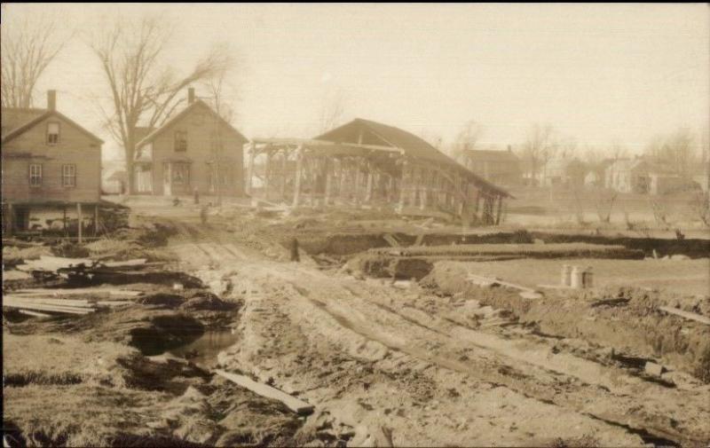 Morrisville or Randolph VT 1927 Flood Damage Real Photo Postcard #1